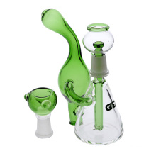 Grace Glass Recycler Dampfbubbler mit grüner Farbe (ES-GB-254)